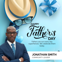 Blue Professional Father's Day Celebration Instagram Post template