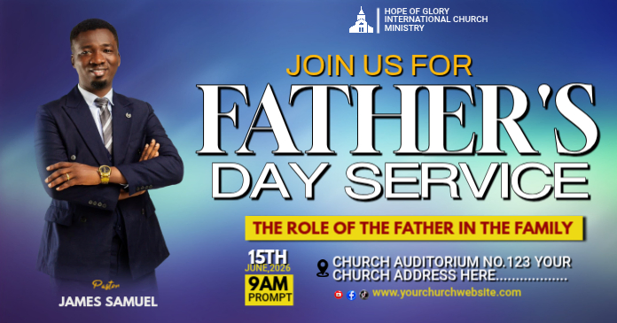 Father's Day Church Service Template | PosterMyWall