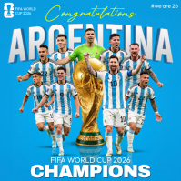Blue Professional FIFA World Cup 2026 Instagram Post template