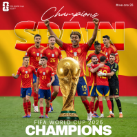 Blue Professional FIFA World Cup 2026 Square Quadrato (1:1) template