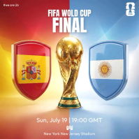 Blue Professional FIFA World Cup Final Square Video สี่เหลี่ยมจัตุรัส (1:1) template