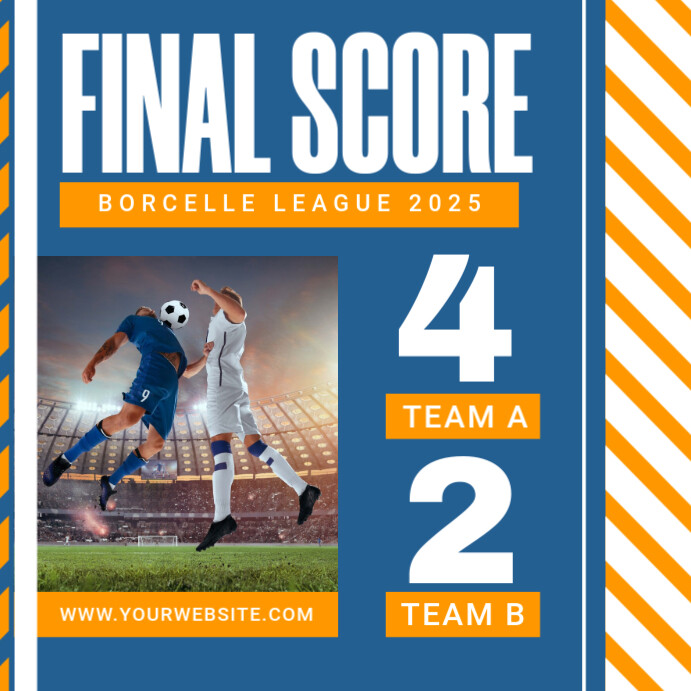 Copy of Blue Professional Final Score Instagram Post | PosterMyWall