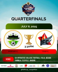 Blue Professional Football Fixture Flyer Instagram Portrait template