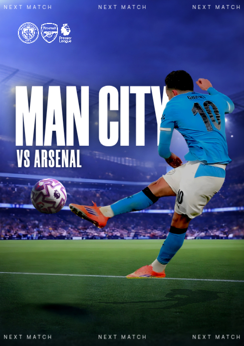 Plantilla de Blue Professional Football Match Announcement A4 ...