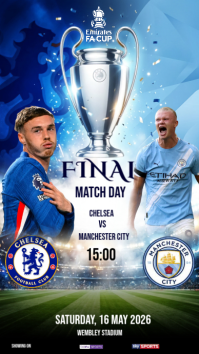 Blue Professional Football Match Instagram Story template
