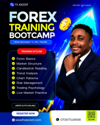 Black Forex Training Bootcamp Instagram Portrait Template