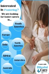 Blue Professional Fostering Template Poster