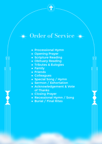 Blue Funeral Service A3 Template - Page 3