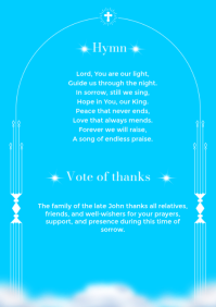 Blue Funeral Service A3 Template - Page 4