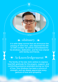 Blue Funeral Service A3 Template - Page 2
