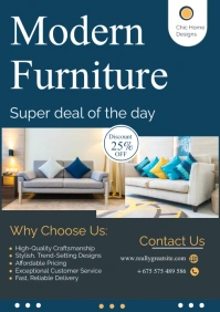 Blue Professional Furniture Sale A2 template