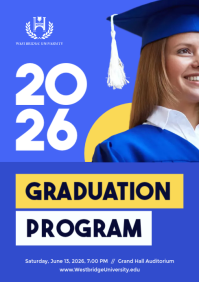 Biru Graduation Ceremony A4 Template - Page 1