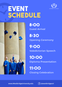 Blue Graduation Ceremony A4 Template - Page 2