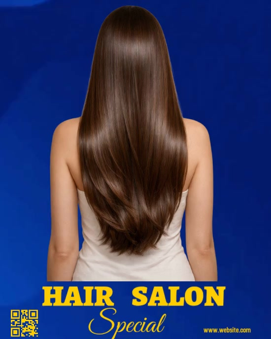 Blue professional hair salon promotion instagram portrait video ...