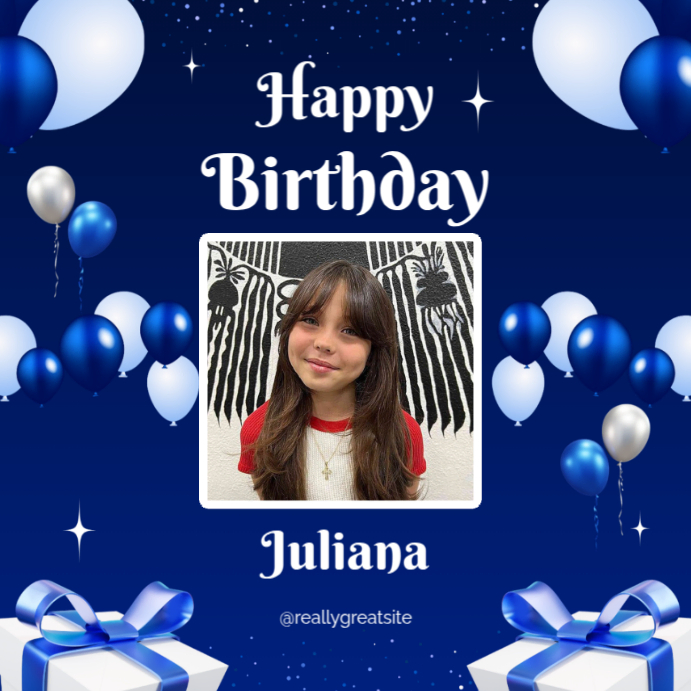 Blue Professional Happy Birthday Instagram Post Template | PosterMyWall
