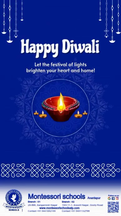 Blue Professional Happy Diwali Instagram Reel Template | PosterMyWall