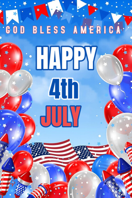 Blue Professional Happy Independence America Design Templates  Pinterest Graphic Ihluzo le-Pinterest