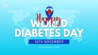 Blue Professional Happy World Diabetes  Digital Display (16:9) template