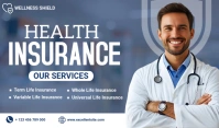 Blue Professional Health Insurance Tag Cartellino template