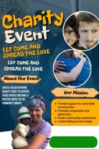 Blue Professional Help The Needy Poster template