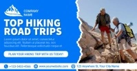 Blue Professional Hiking Road Trips Facebook Shared Image template