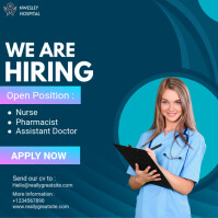 Blue Professional Hiring Instagram Post Instagram-Beitrag template