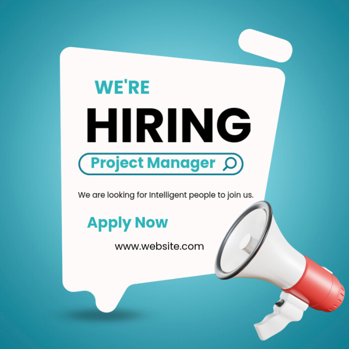 Copy of Blue Professional Hiring Now Instagram Post | PosterMyWall