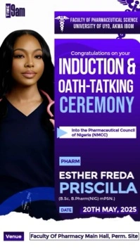 Blue Professional Induction Ceremony Video Digital Display (9:16) template