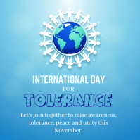 Blue Professional International Tolerance Day Instagram Post Instagram-opslag template