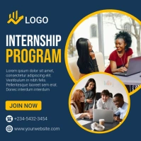 Blue Professional Internship Program Instagram Post template