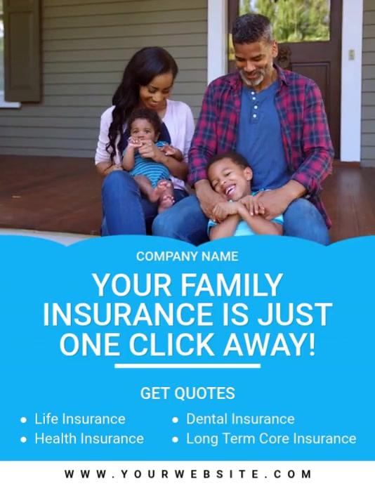 Blue Professional Inusurance Flyer (us Letter) Template | PosterMyWall