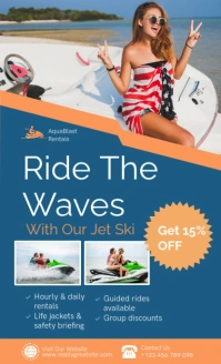 Blue Professional Jet Ski Rental Services Advertisement Template Us Legal