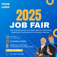 Blue Professional Job Fair Instagram Post template