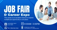 Blue Professional Job Fair Promotion Template Design Facebook Ad