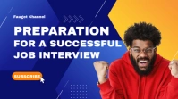 Blue Professional Job Interview Youtube Thumbnail template