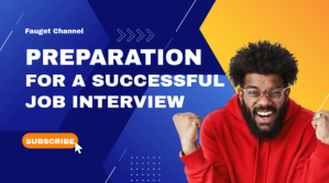 Blå Blue Professional Job Interview Youtube Thumbnail YouTube-miniature Template