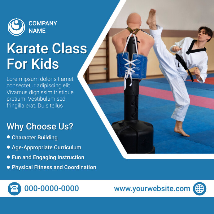 Copy of Blue Professional Karate Class Instagram Post | PosterMyWall