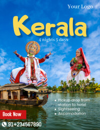 Blue Professional Kerala  Flyer (us Letter) template