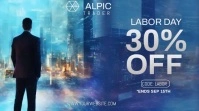 Blue Professional Labor Day Twitter Post template