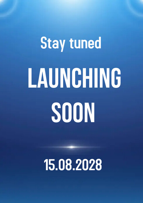 Launching Soon Notification Blue Professional Launching Soon Templates A | PosterMyWall