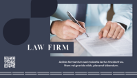 Blue Professional Law Firm Blog Header Nagłowek bloga template
