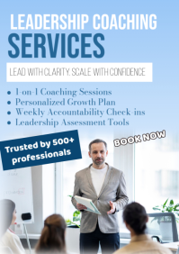 Blue Professional Leadership Coaching Services A1 template