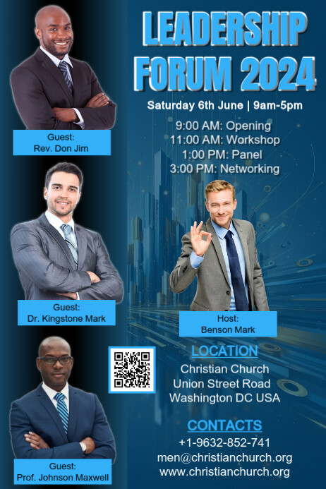 Poster Examples Leader Blue Professional Leadership Form Event Ad Poster Template | PosterMyWall
