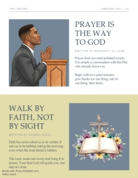 Blue Lent Church Newsletter Flyer Template - Page 3