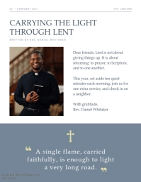 Blue Professional Lent Church Newsletter Flyer Template | PosterMyWall