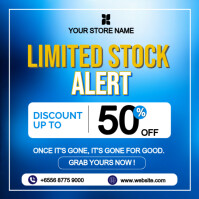 Blue Professional Limited Stock Alert  Instagram Post Instagram-Beitrag template