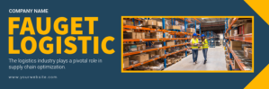 Blue Professional Logistic Twitter Banner Twitter-header template