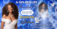 Blue Professional Memorial Service Facebook Shared Image template