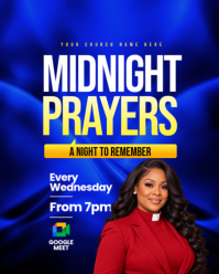 Blue Midnight Prayers Event Instagram Portrait Template