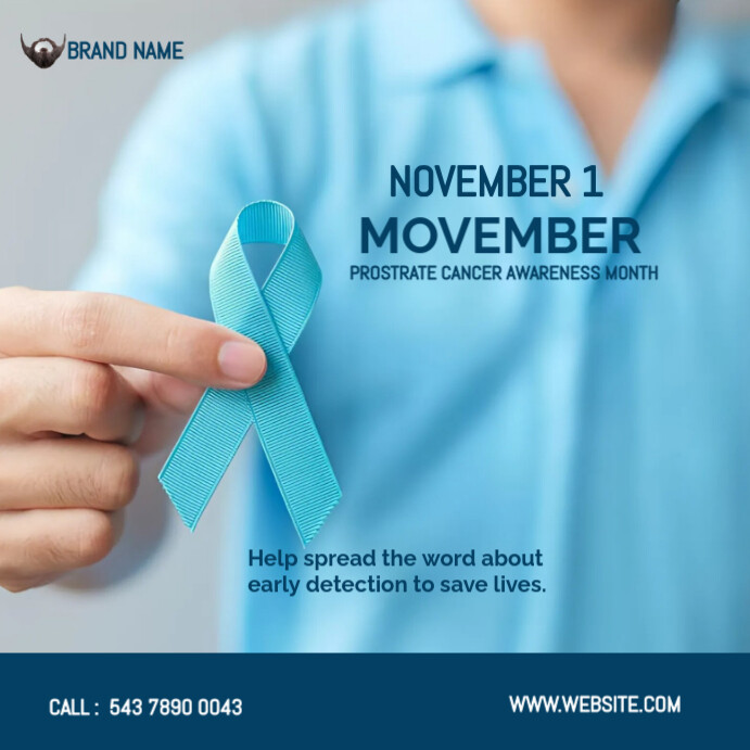 Copy of Blue Professional Movember Instagram Post | PosterMyWall
